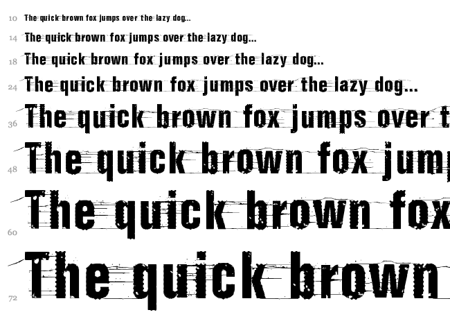 Completely Nonsense font waterfall